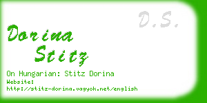 dorina stitz business card